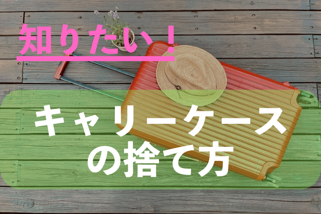 キャリー バッグ 捨て 方 那覇 市